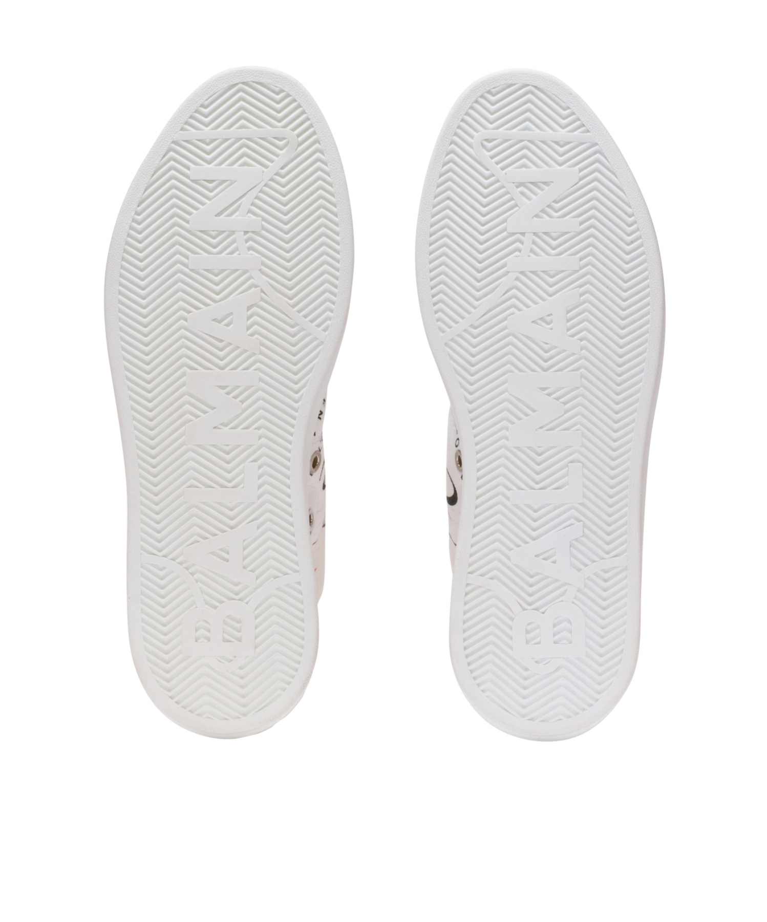 Balmain B-court High-top Trainers With Beauty Print