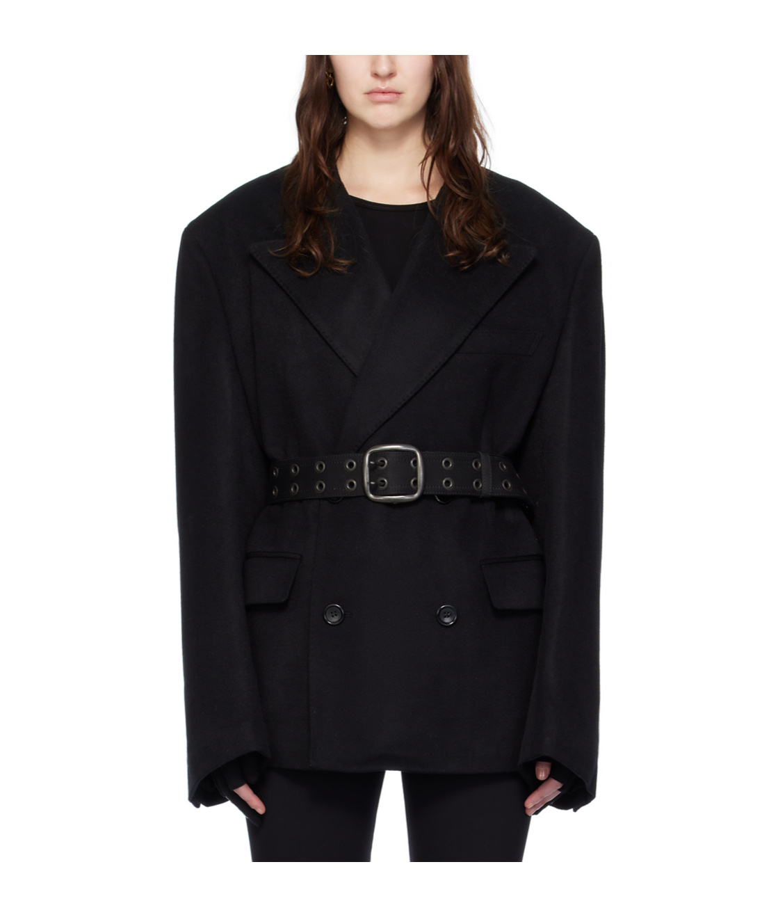 Junya Watanabe Peak-lapels Wool-blend Blazer In Black