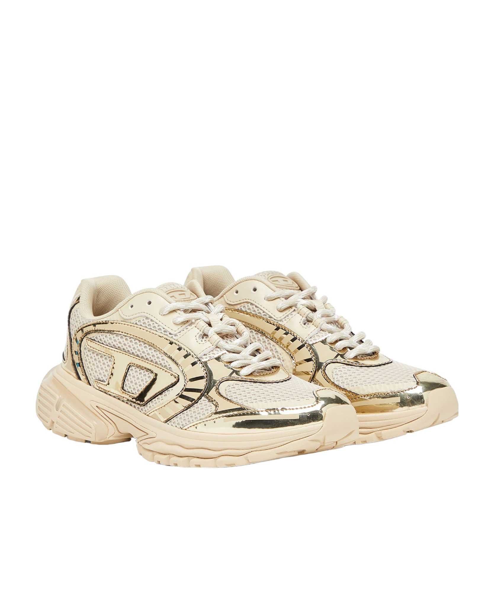 Diesel Panelled Sneakers In Sand