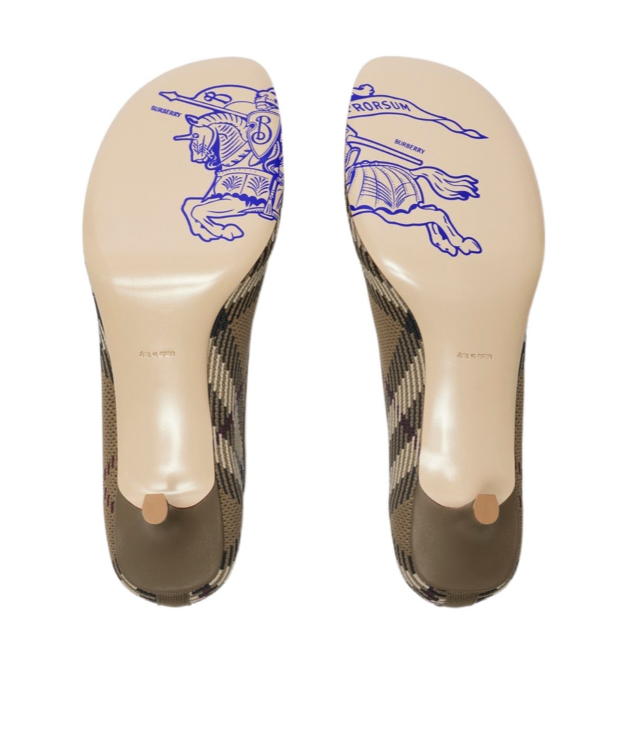 Burberry 45mm Check-pattern Pumps In Brown