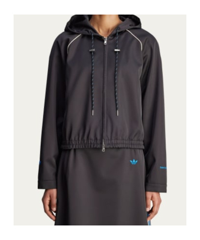Adidas Originals Wales Bonner Satin Track Top In Black
