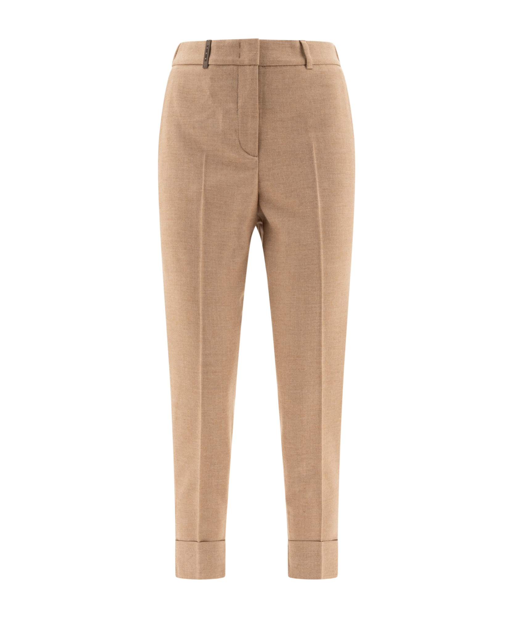 Peserico Wool Trousers With Punto Luce In Nude