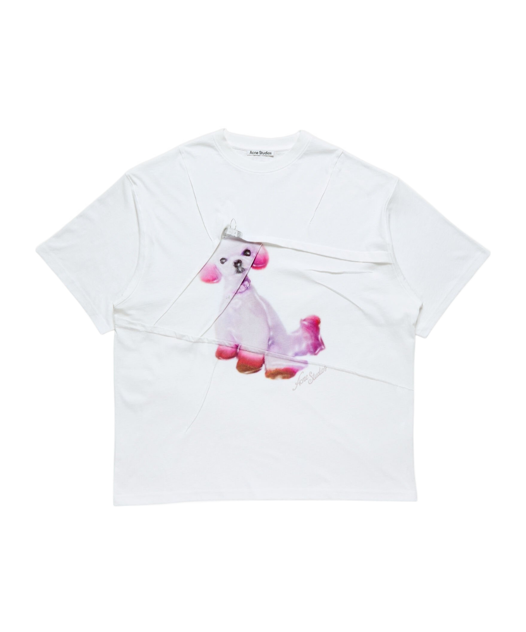 Acne Studios Edra Ornament Winter Graphic T-shirt In White