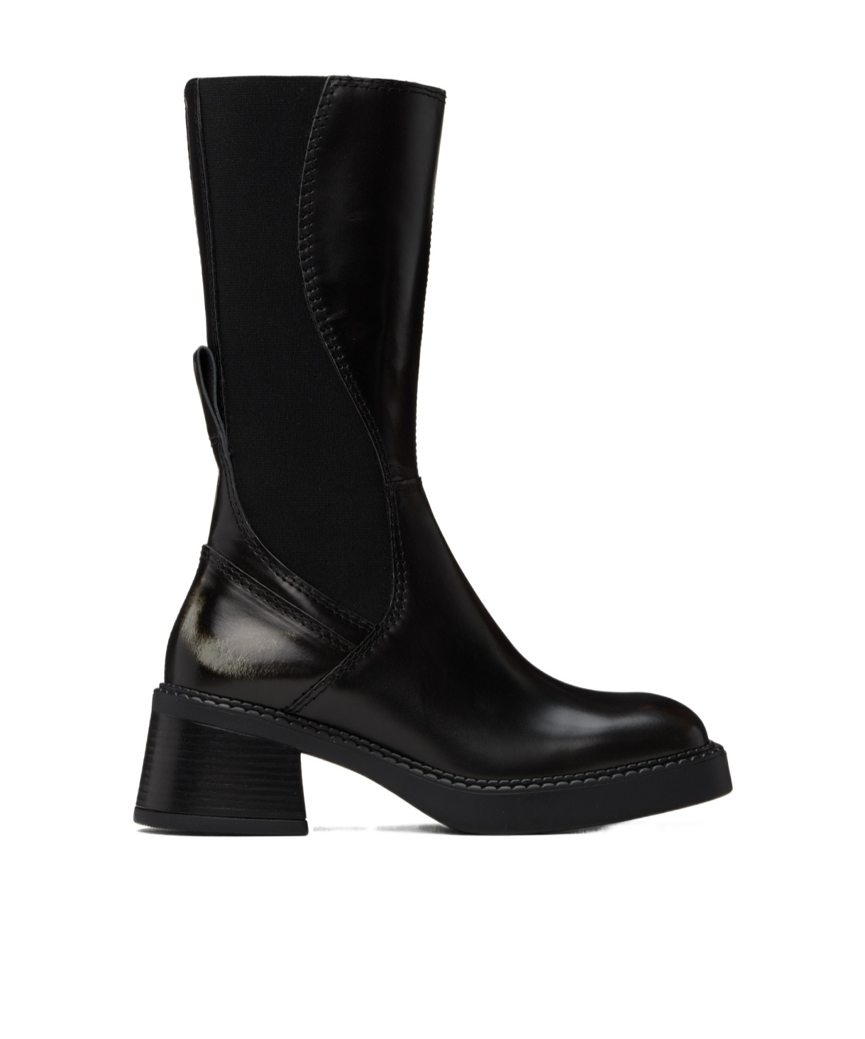 Miista Square-toed Short Boots In Black