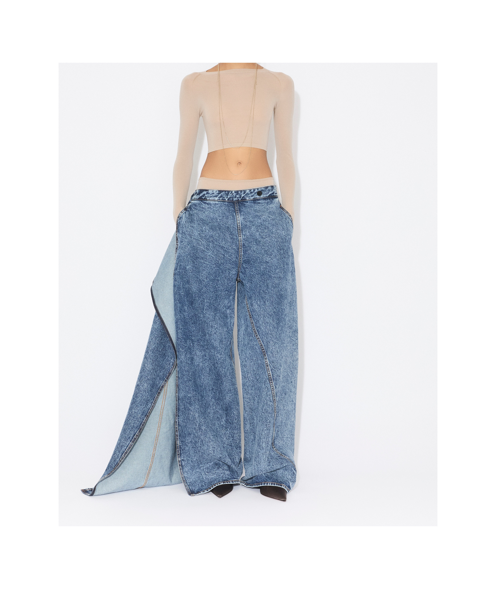 Alaïa Wrap Jeans In Blue