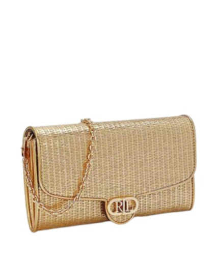Shop Polo Ralph Lauren Flip Shoulder Bag In Nude