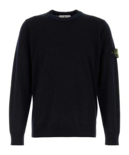 Stone Island Midnight Blue Wool Blend Sweater In Blue