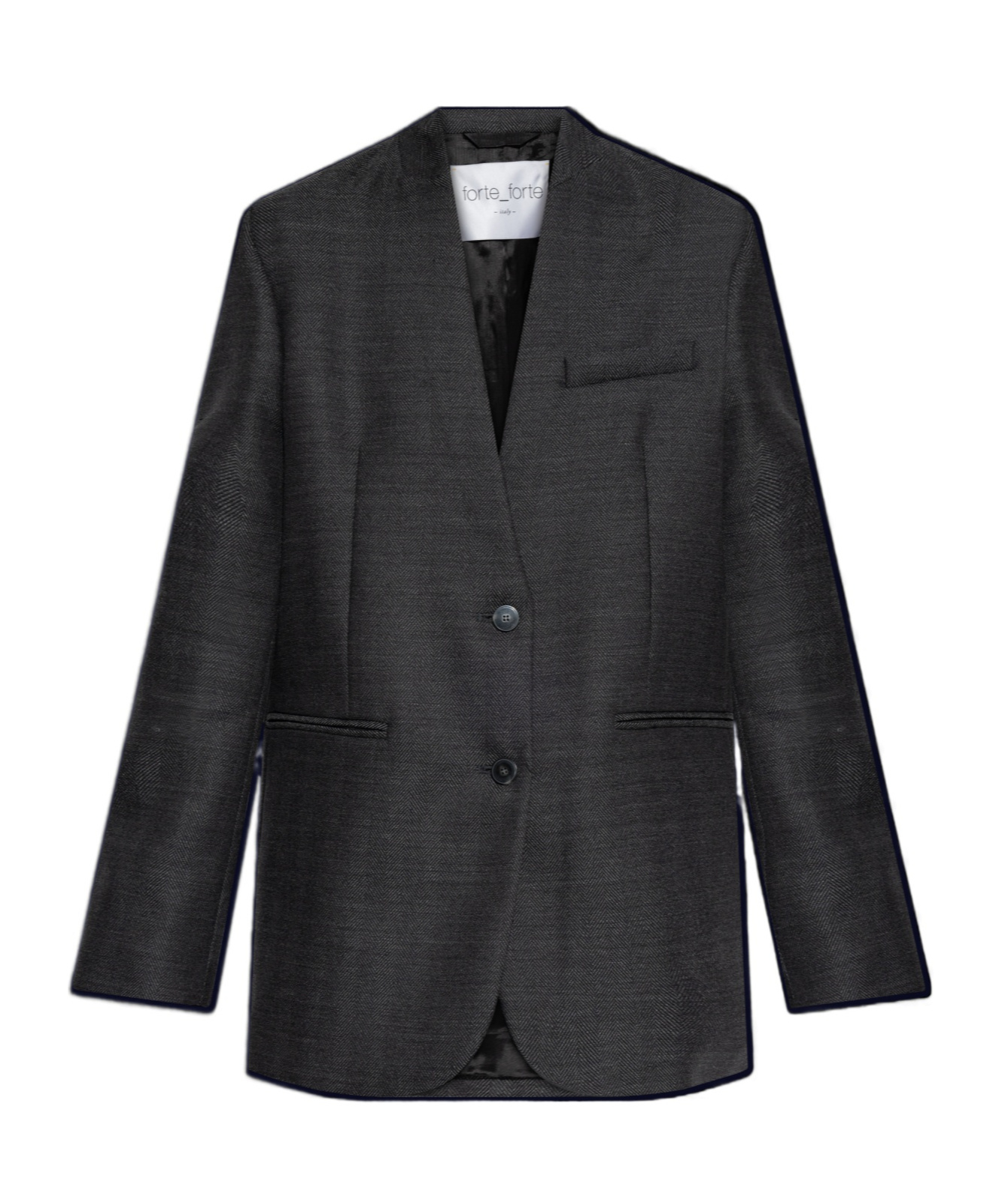 Shop Forte Forte Long-sleeved Suit Coat In Black