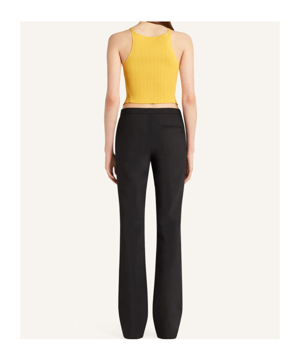 Courrèges Ribbed Tank Top In Yellow