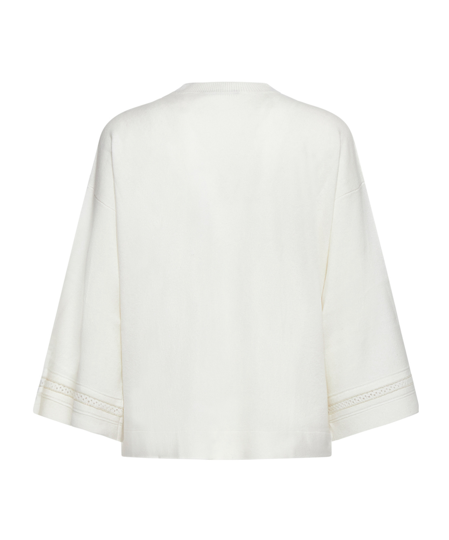 Fabiana Filippi Crewneck Plain Long-sleeved Top In White