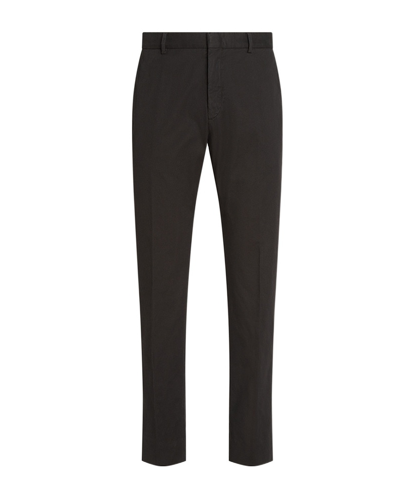 Zegna Tapered Chinos In Black