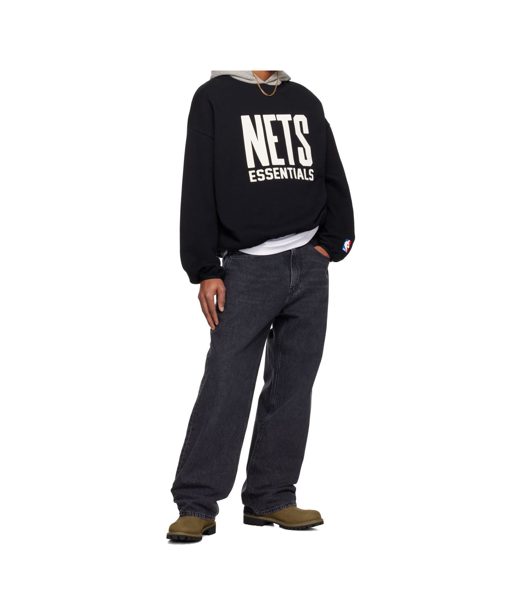 Essentials Long Sleeve Sweatshirt In Black