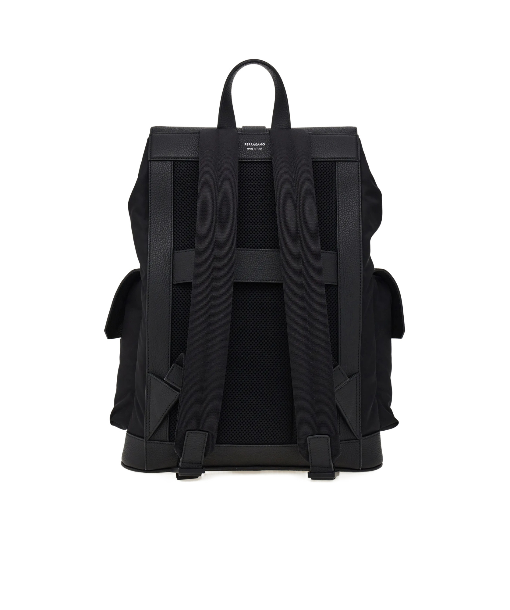 Ferragamo Flap Backpack In Black