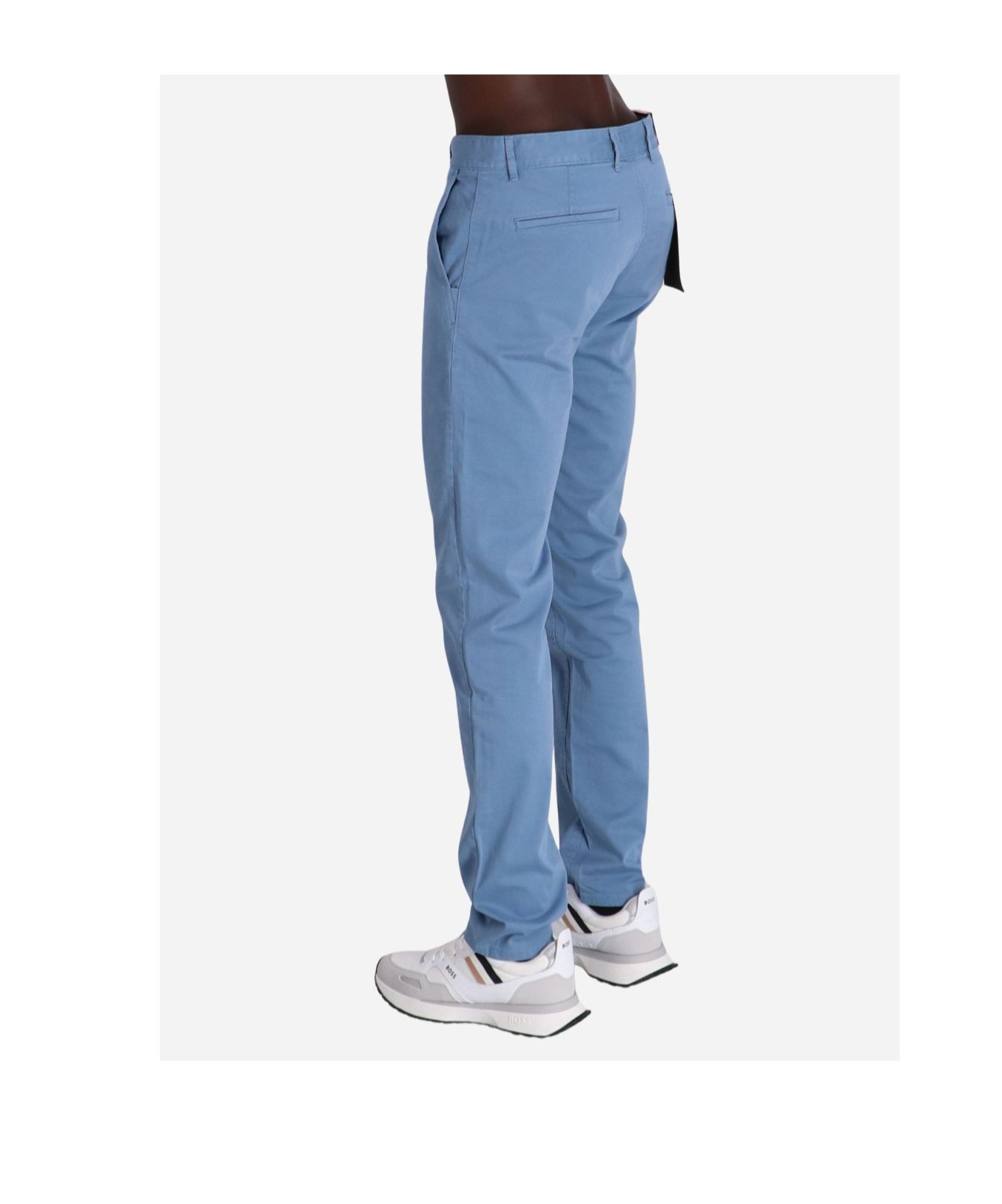 Hugo Boss Belt-loop Casual Pants In Blue