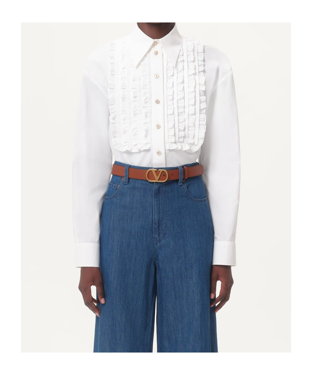 Valentino Garavani Cotton Popeline Shirt In White