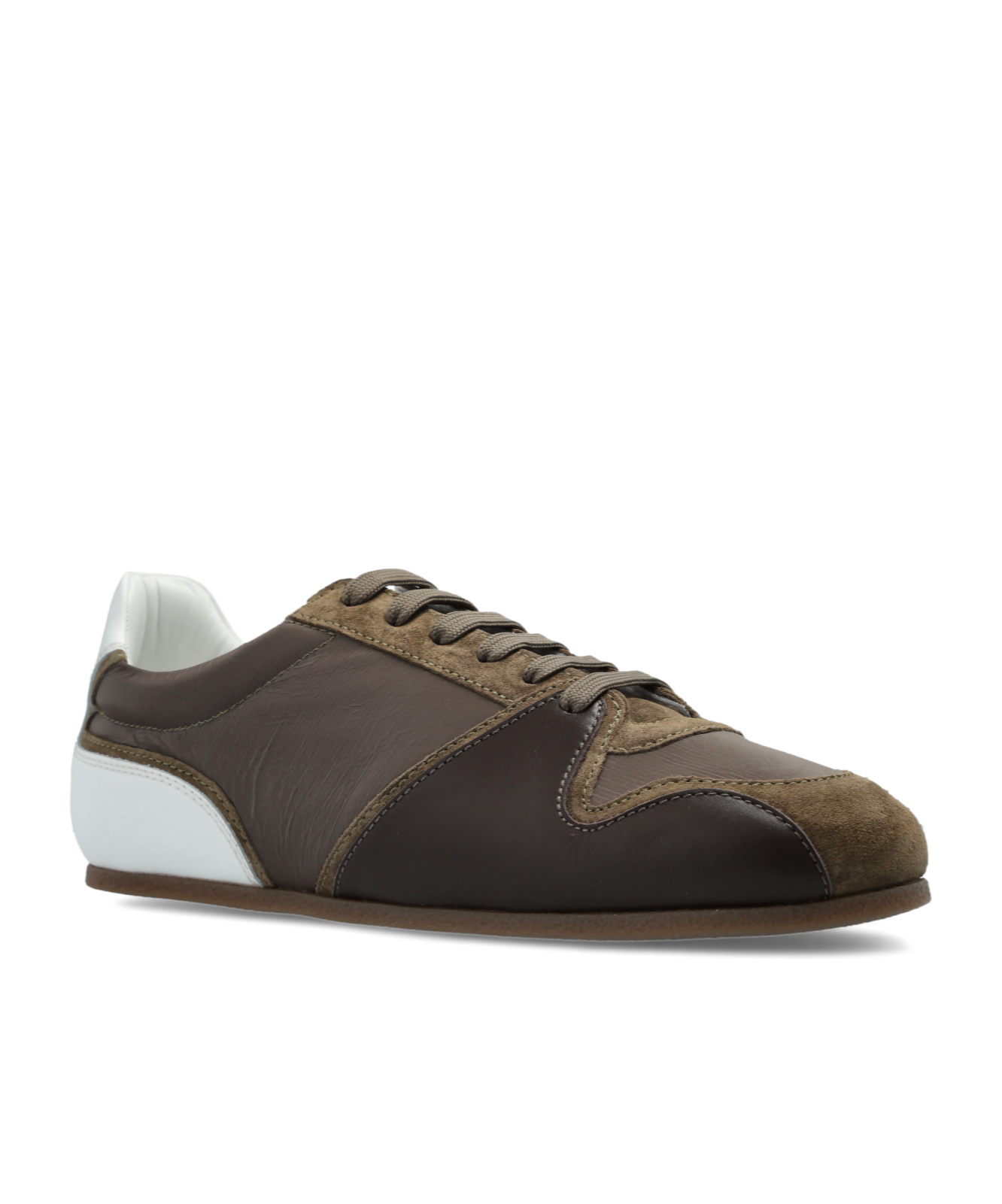 Moschino Leather Sneakers In Black