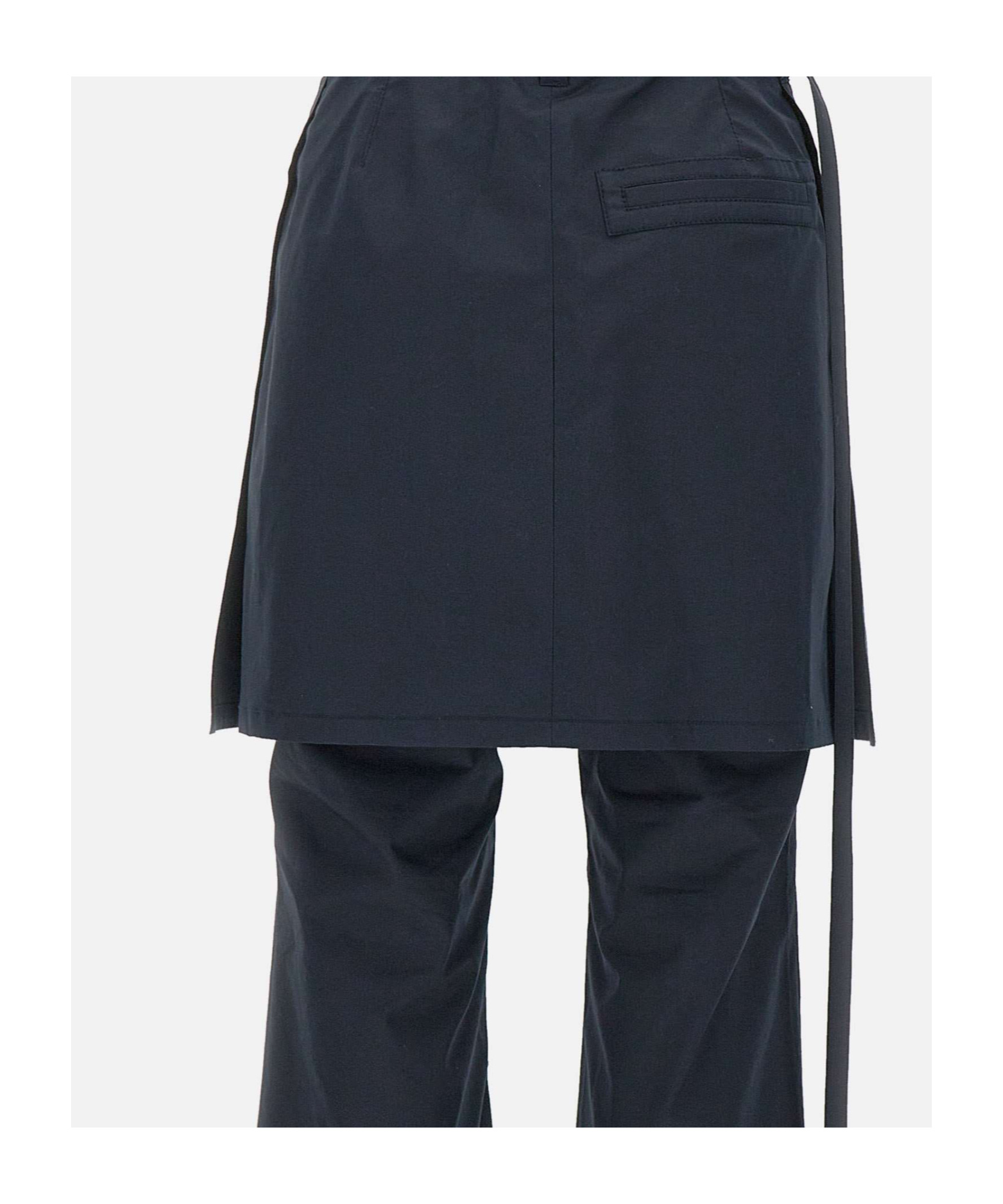 Low Classic Layered Wrap Culottes In Blue