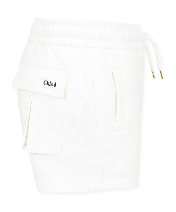 Chloé Organic Cotton Shorts In White