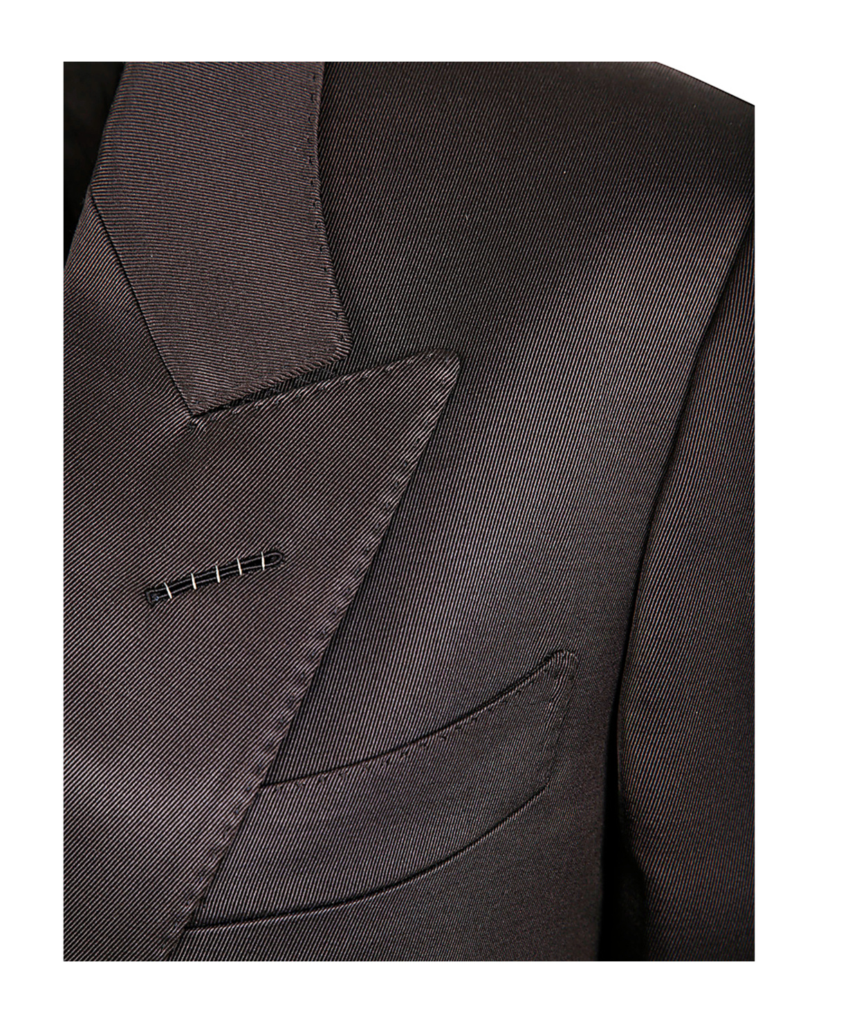 Tom Ford Double-breasted Jacket In Black