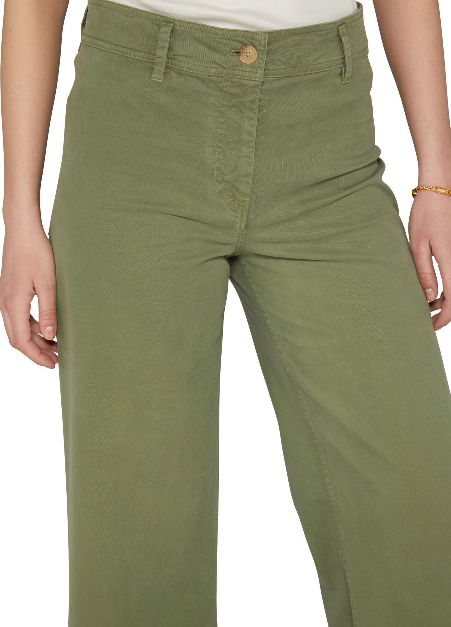 Nili Lotan Megan Wide Pants In Green