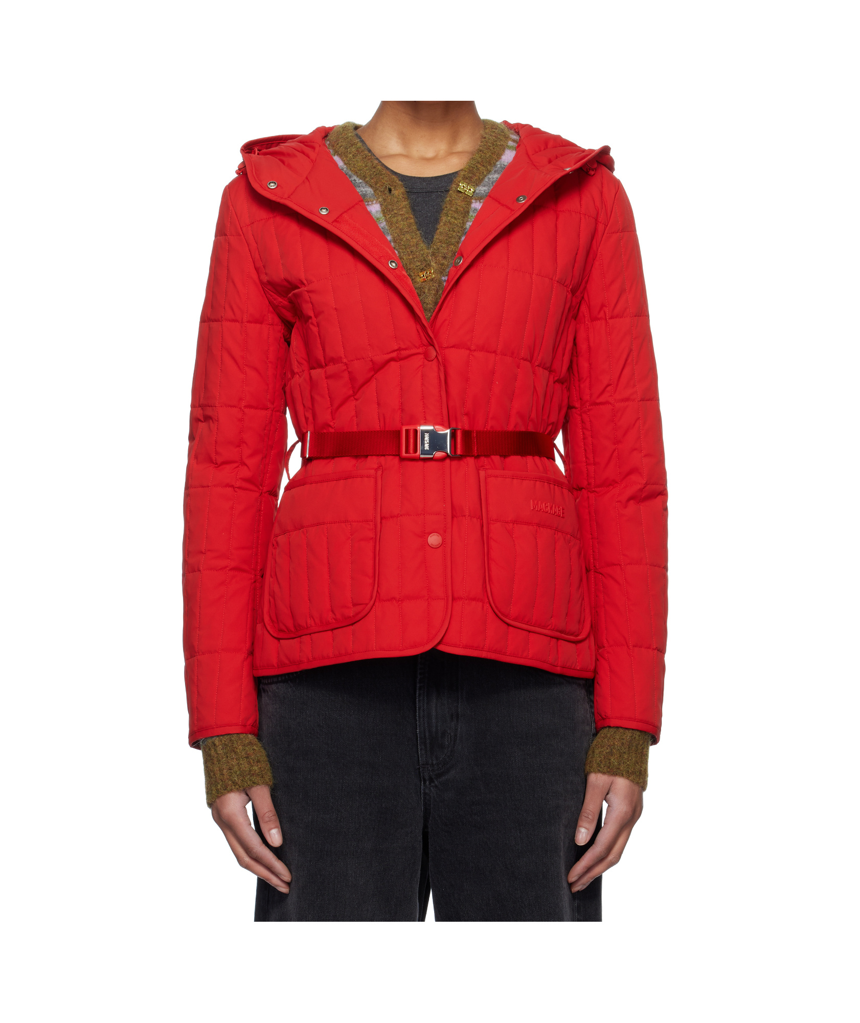 Shop Mackage Raja Down Jacket In Red