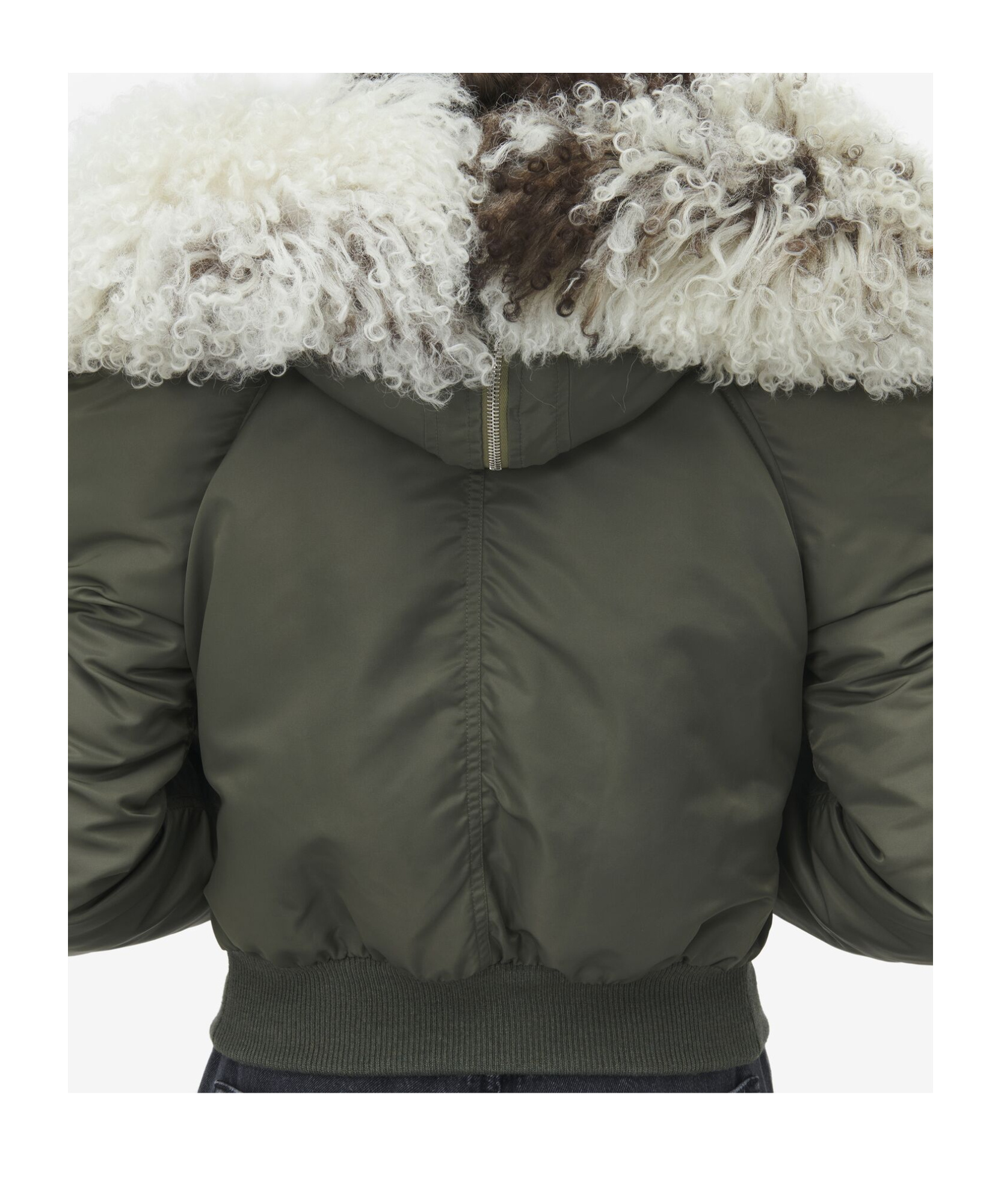 Alexander Mcqueen Wool-collar Pilot Jacket In Black