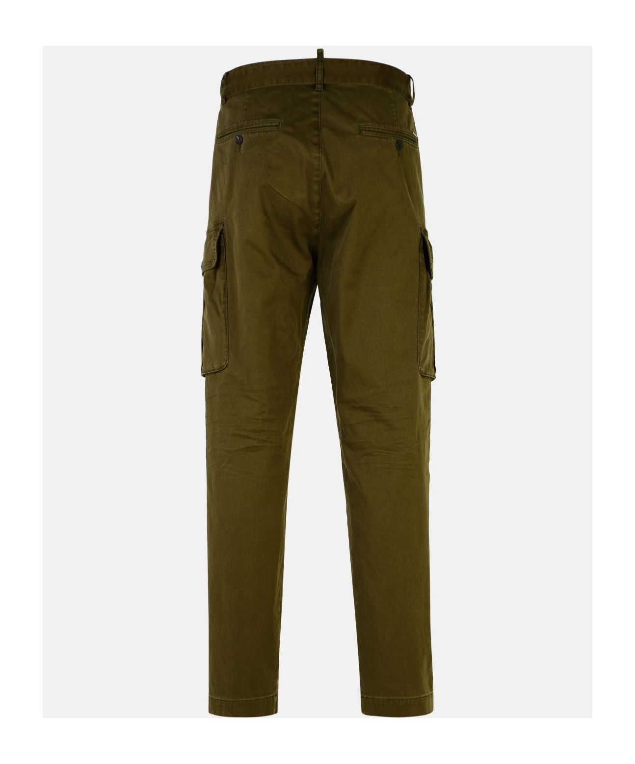 Dsquared2 Dark Green Cargo Pants In Brown