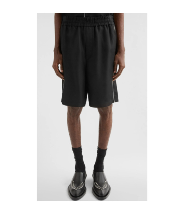 Jil Sander Fluid Viscose Shorts In Black