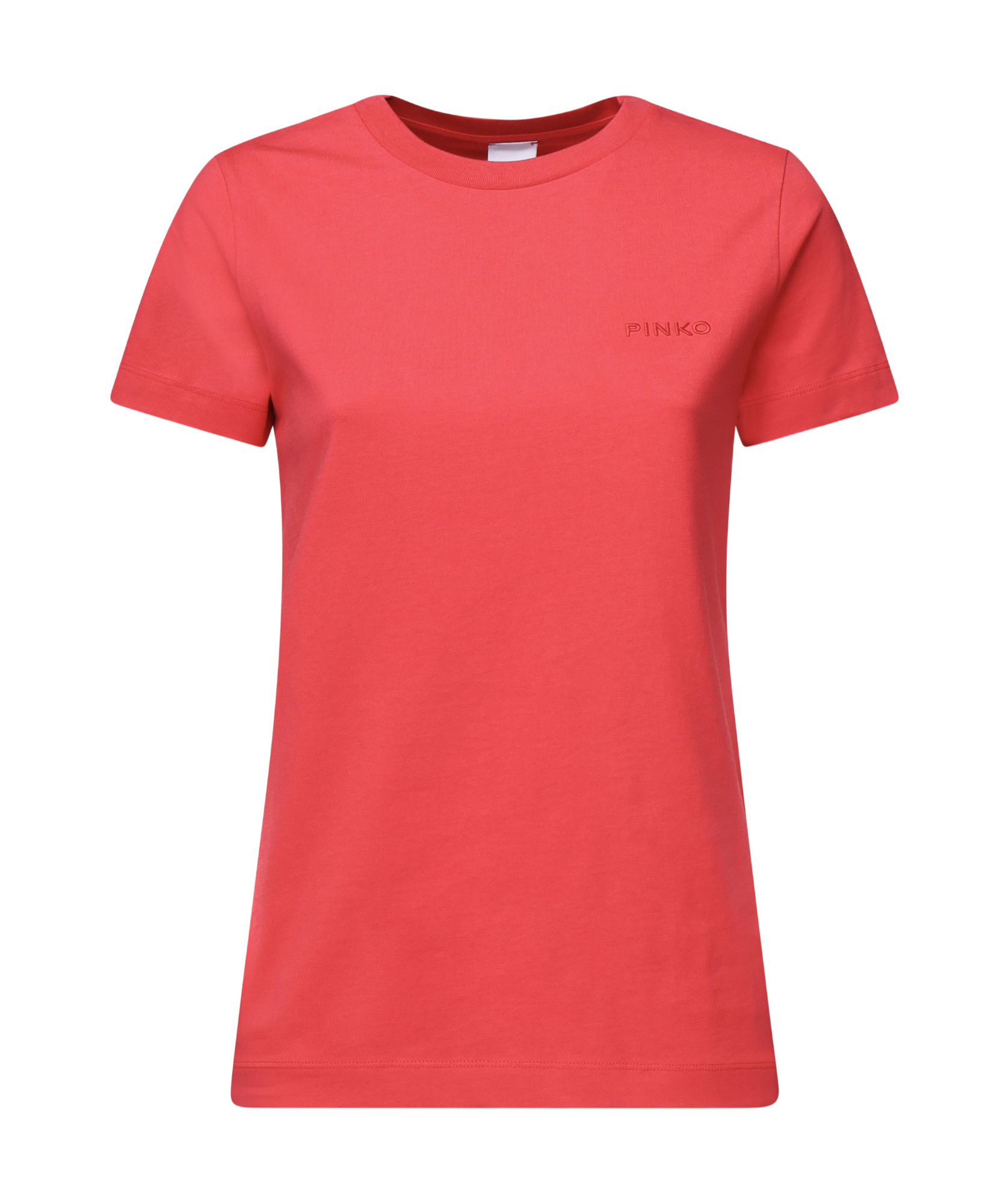 Shop Pinko Logo Embroidered Crewneck T-shirt In Red