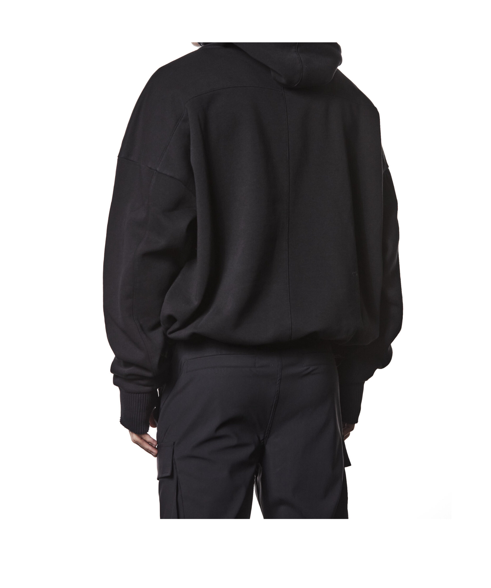 Thom Krom Ribbed-trim Long-sleeve Hoodie In Black