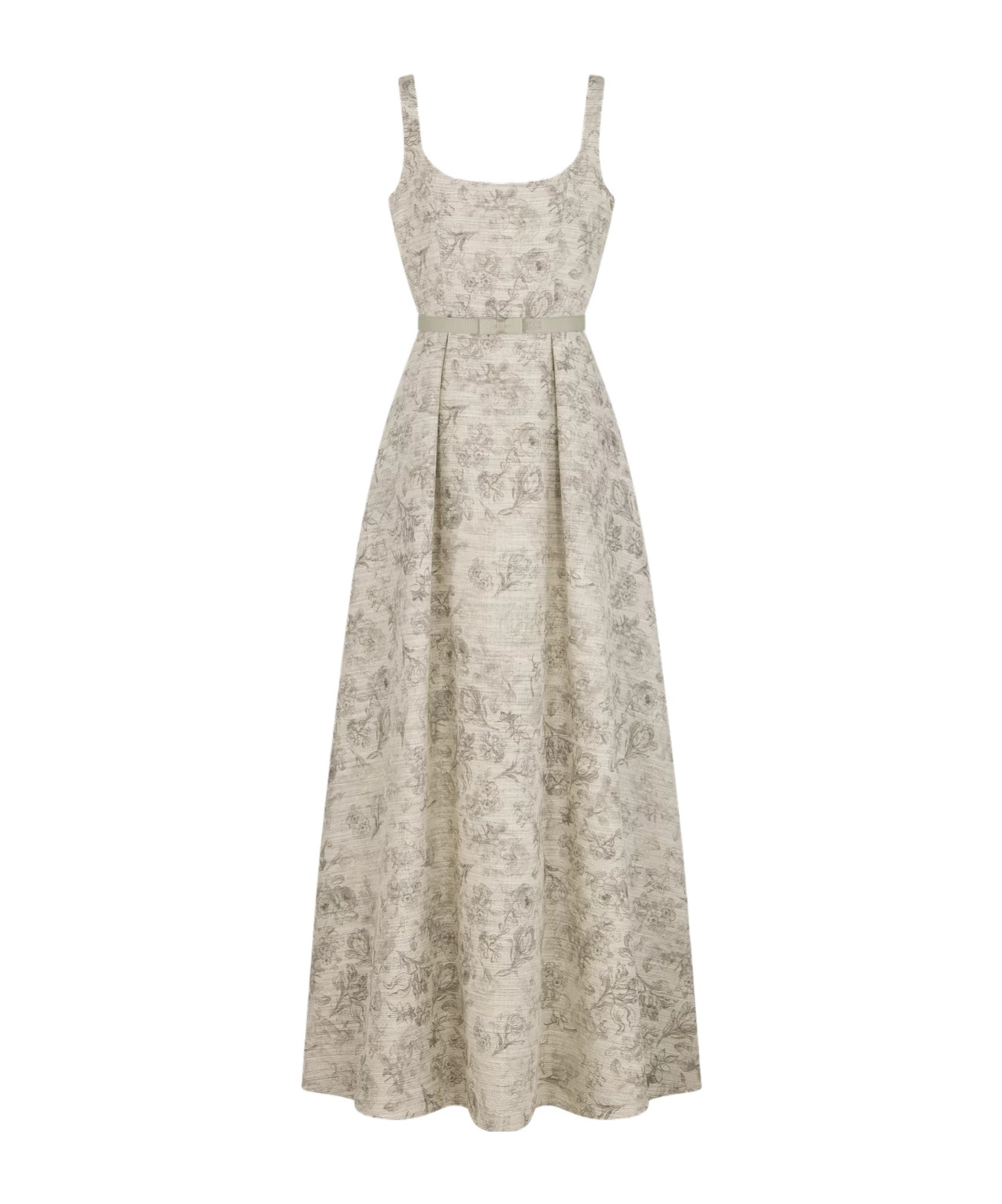 Dior Long Flared Dress In Gray