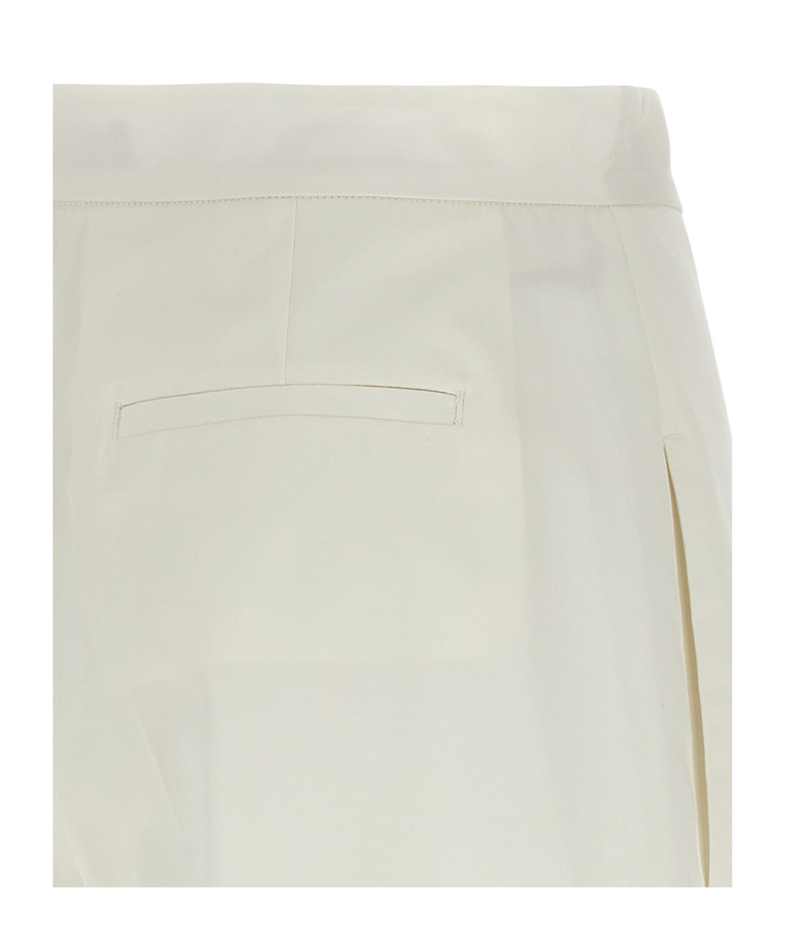 Fabiana Filippi Mid-waist White Cotton Trousers In White
