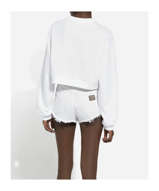 Dolce & Gabbana Logo-embroidered Pullover Sweatshirt In White