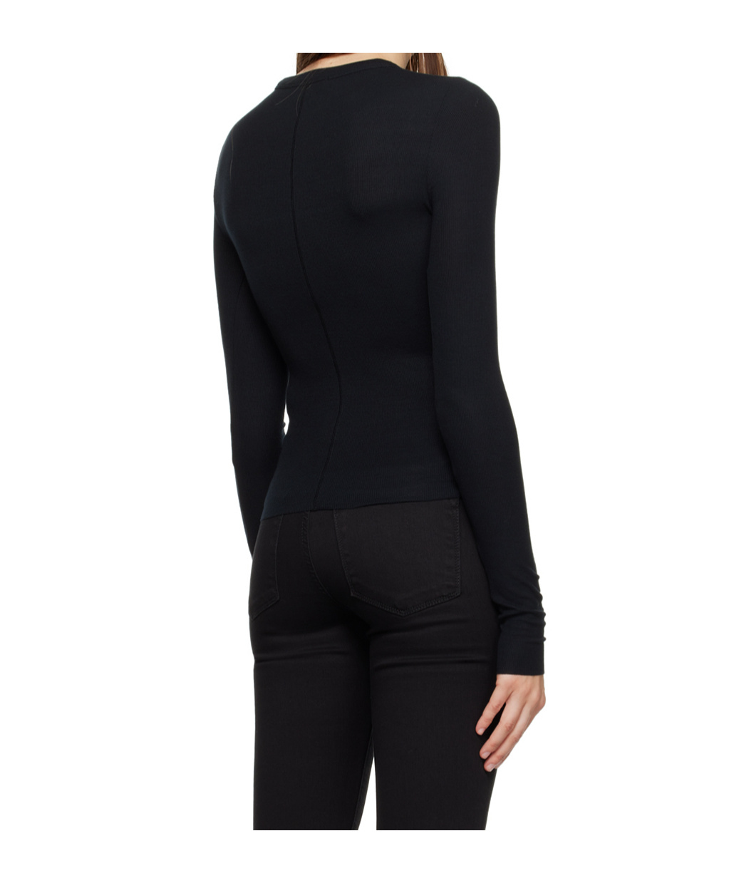 Frame Crew-neck Long-sleeve Sweatshirt In Black