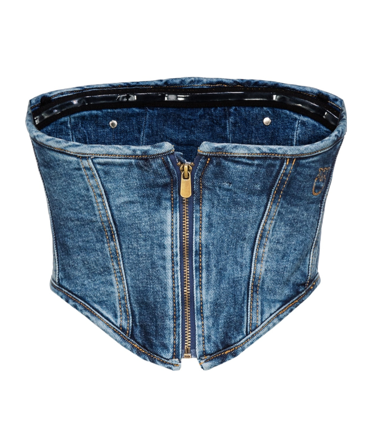 Pinko Top Mit Corsage In Blue