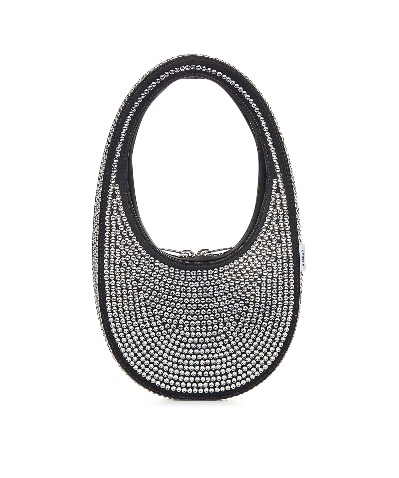 Coperni Mini Swipe Embellished Top Handle Bag In Black