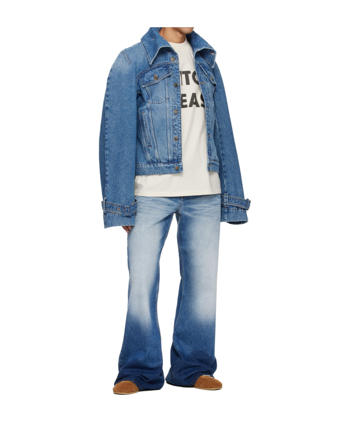 Egonlab Samy Wide Leg Jeans In Blue