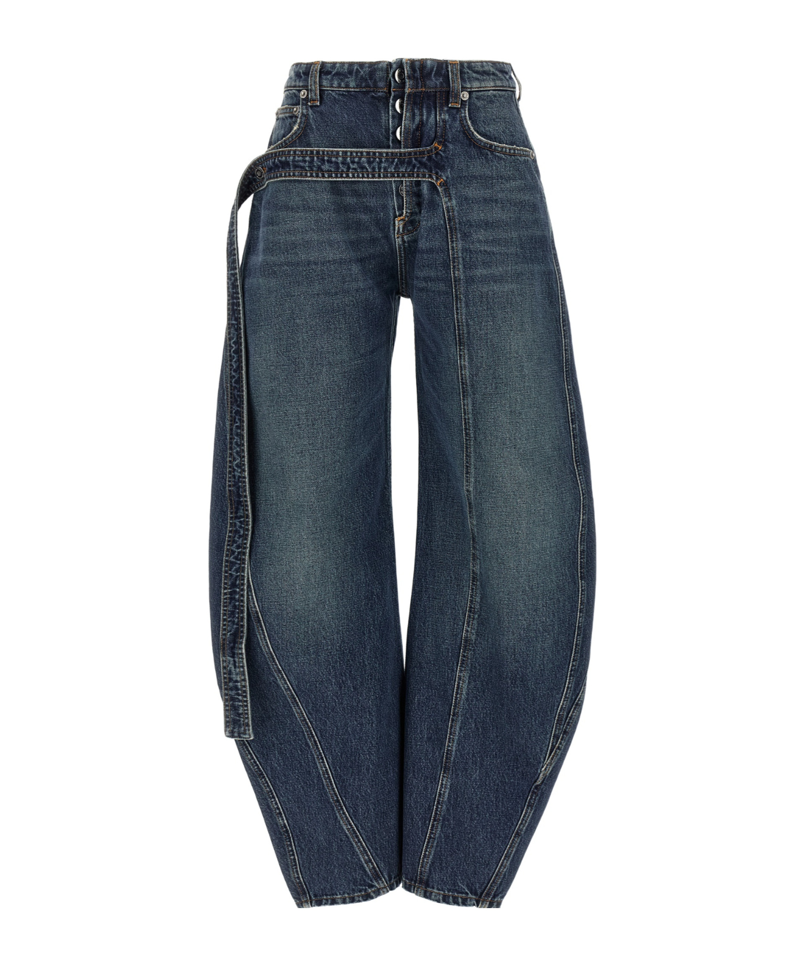 Jean Paul Gaultier 'the Blue Denim Strap' Jeans