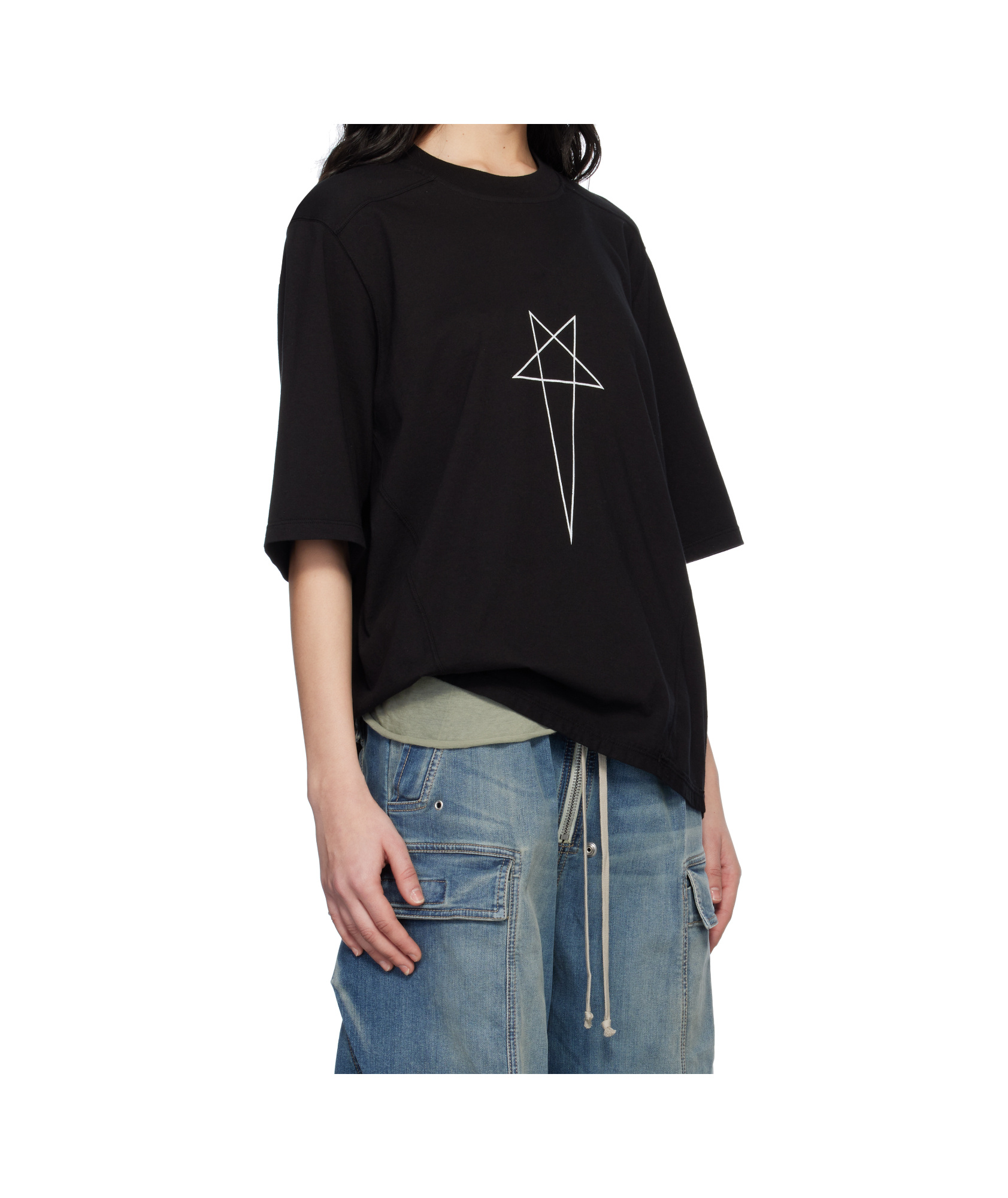 Rick Owens Drkshdw Hollywood Walrus T-shirt In Black