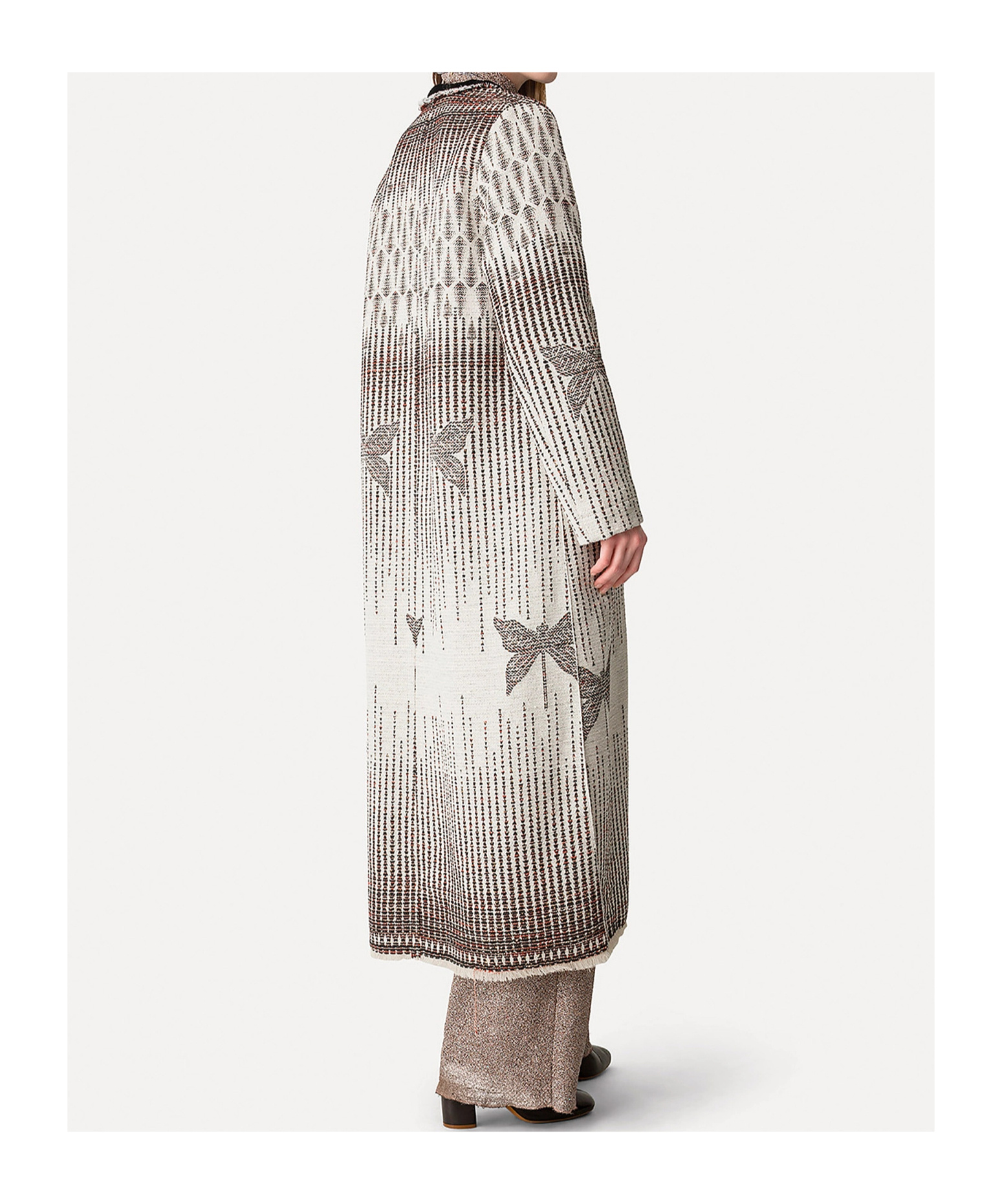 Forte Forte Libelle Jacquard Coat In Gray