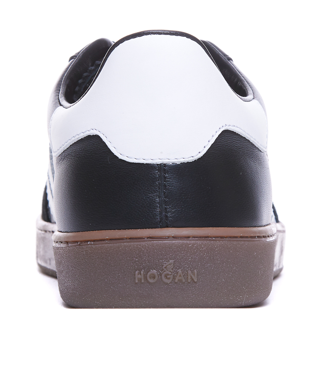 Hogan Round Head Low-cut Casual Shoes In Black
