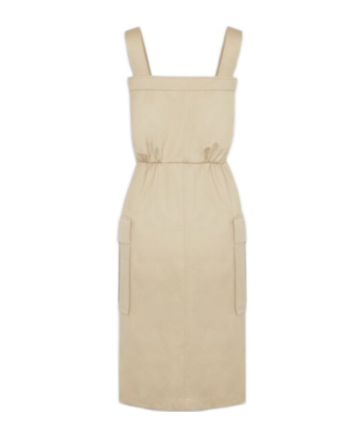 Saint Laurent Women's Casual Style Sleeveless Cotton Medium Dress In Nude