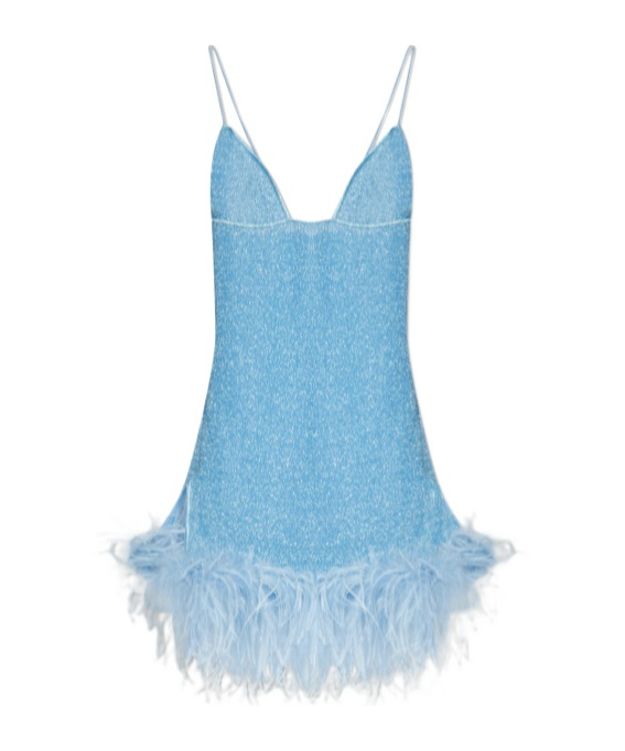 Shop Oseree Lumière Plumage Mini Dress