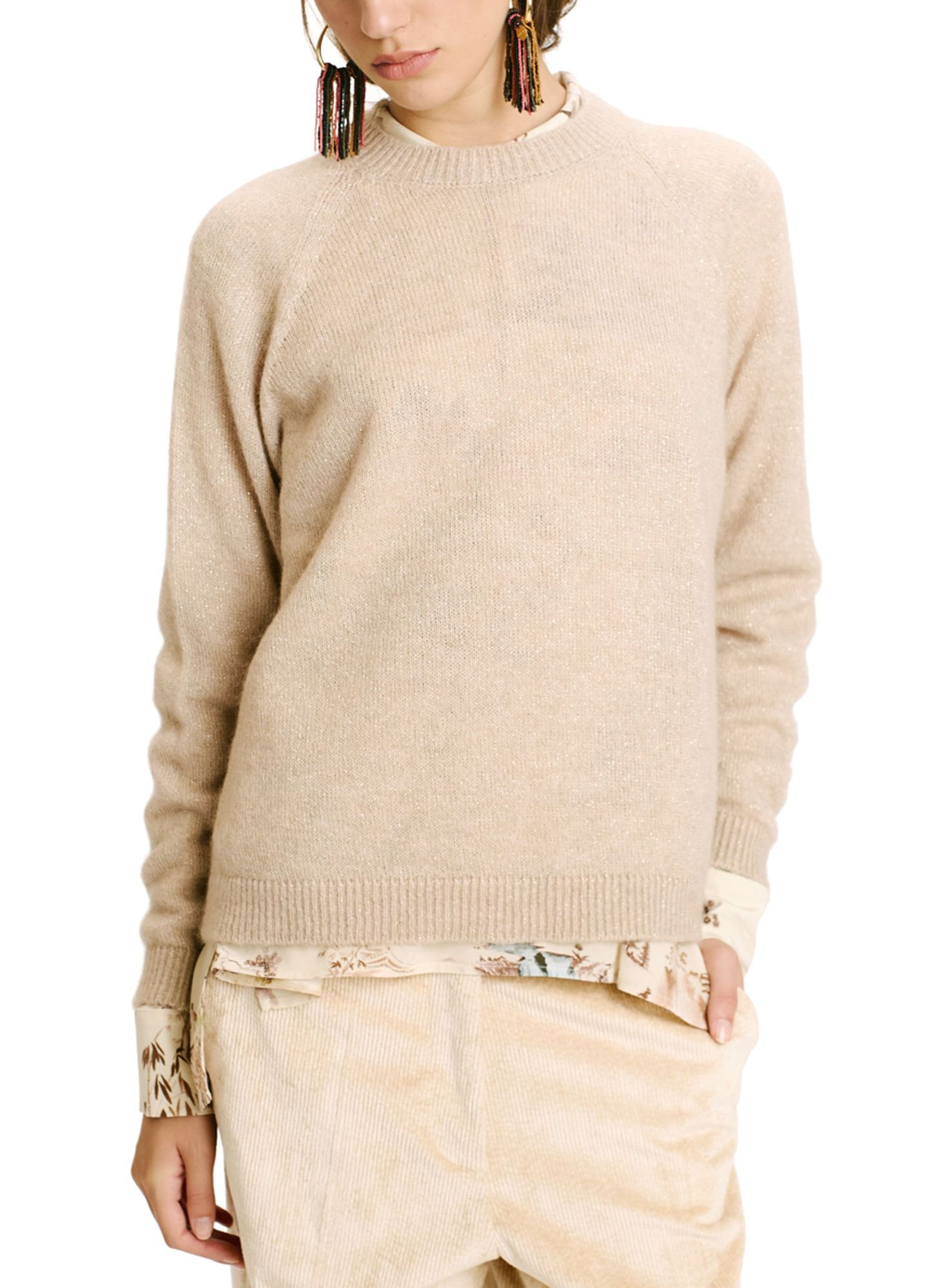 Shop Momoní Kyo Round Neck Sweater In Nude