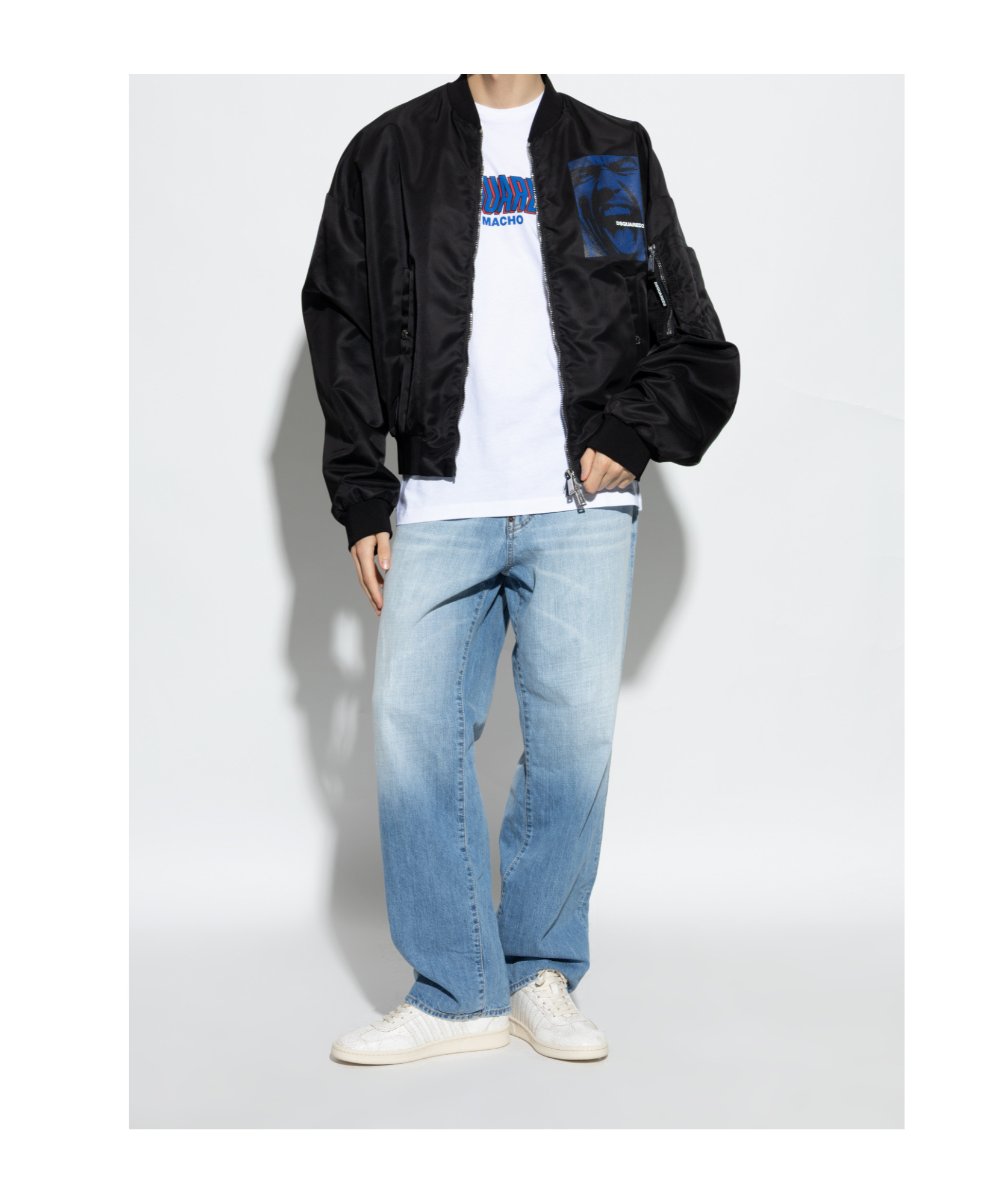 Dsquared2 Dsquared White Leather Boxer Sneakers In White