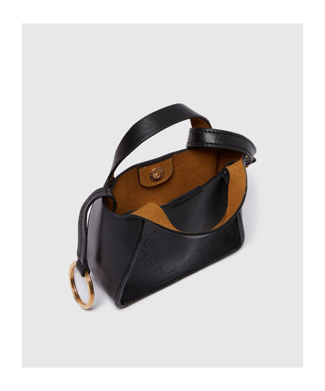 Stella Mccartney Logo Key Ring In Black
