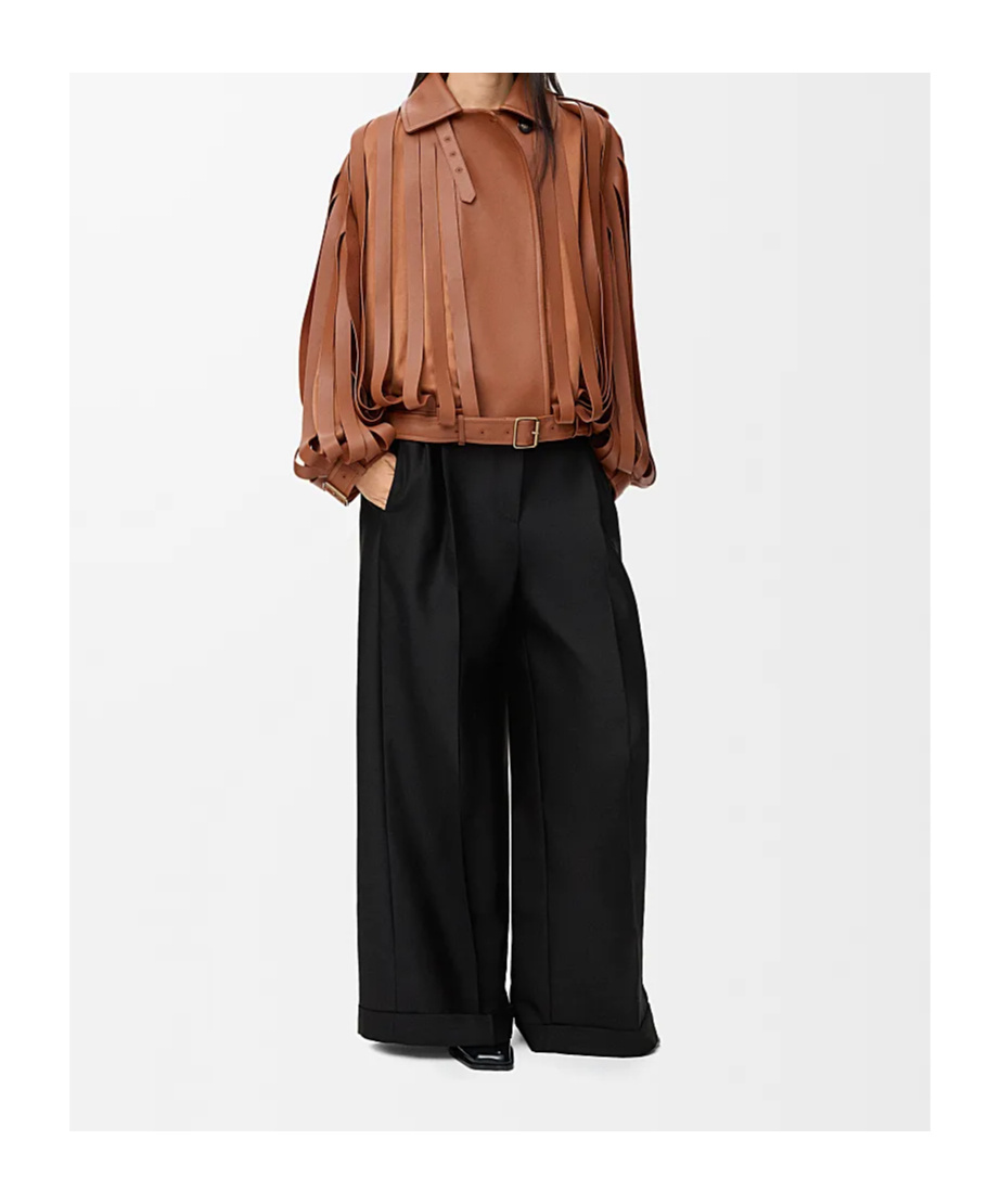 Loewe Pleated-cuffed Trousers In Black