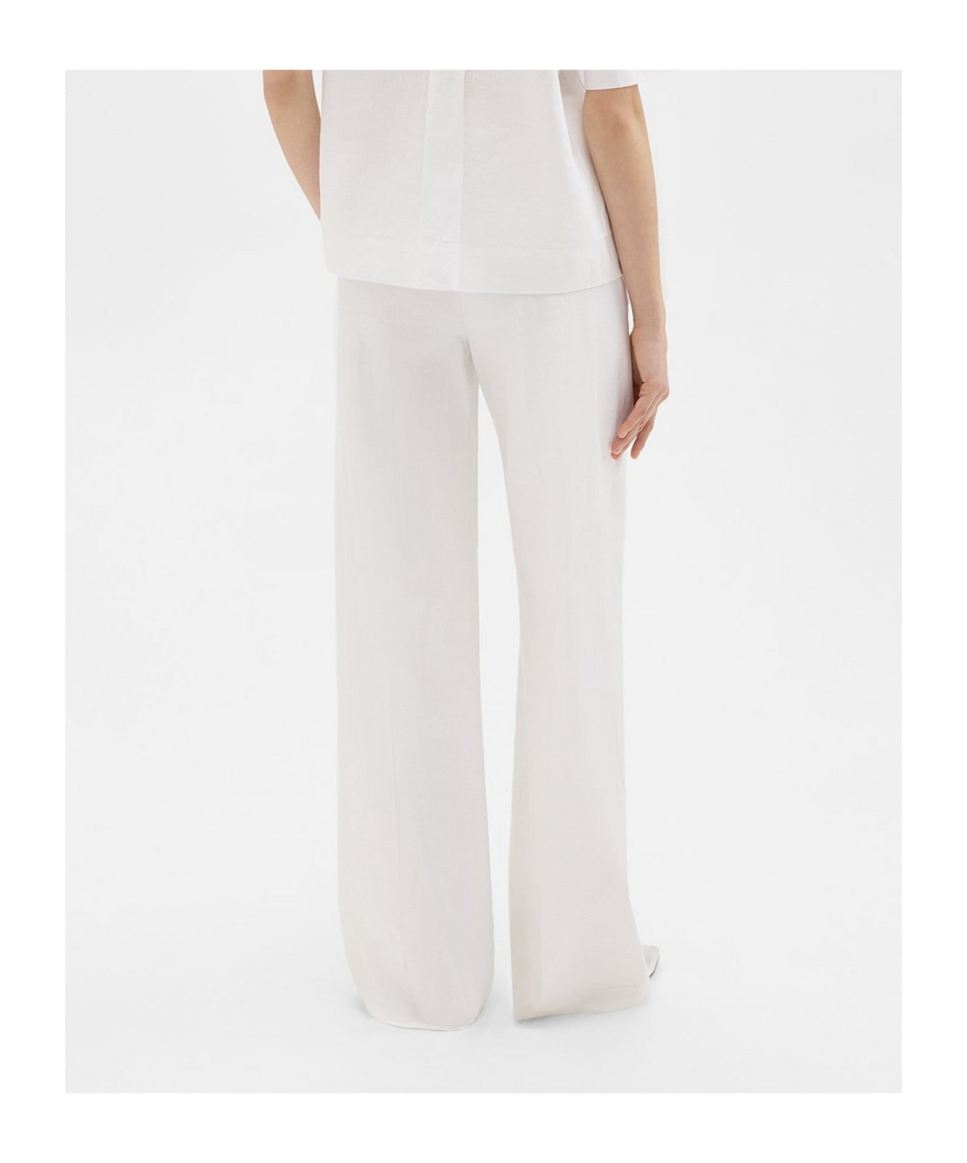 Theory Wide-leg Casual Pants In White