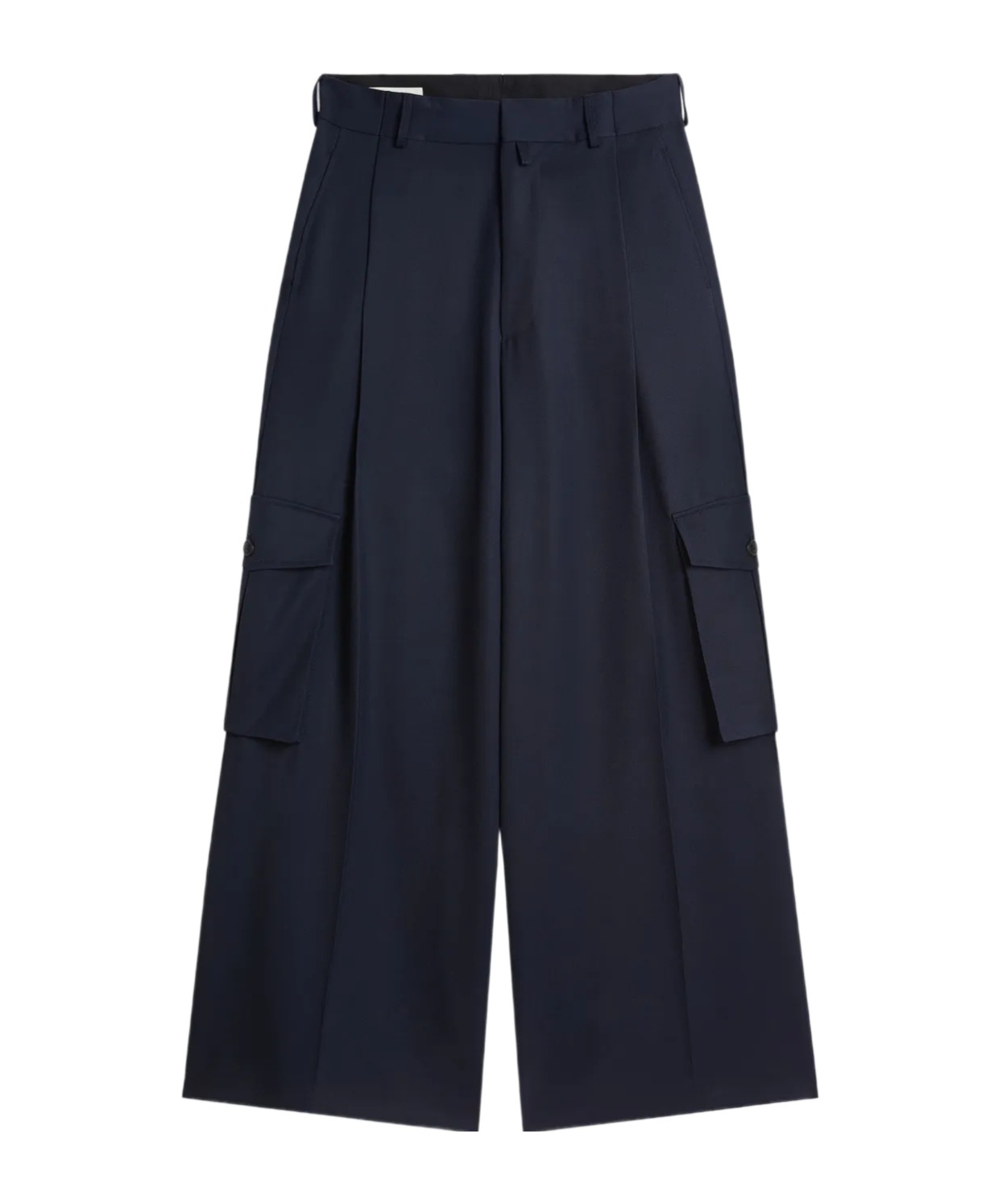 Dries Van Noten Navy-blue Wool Tris Pants In Navy
