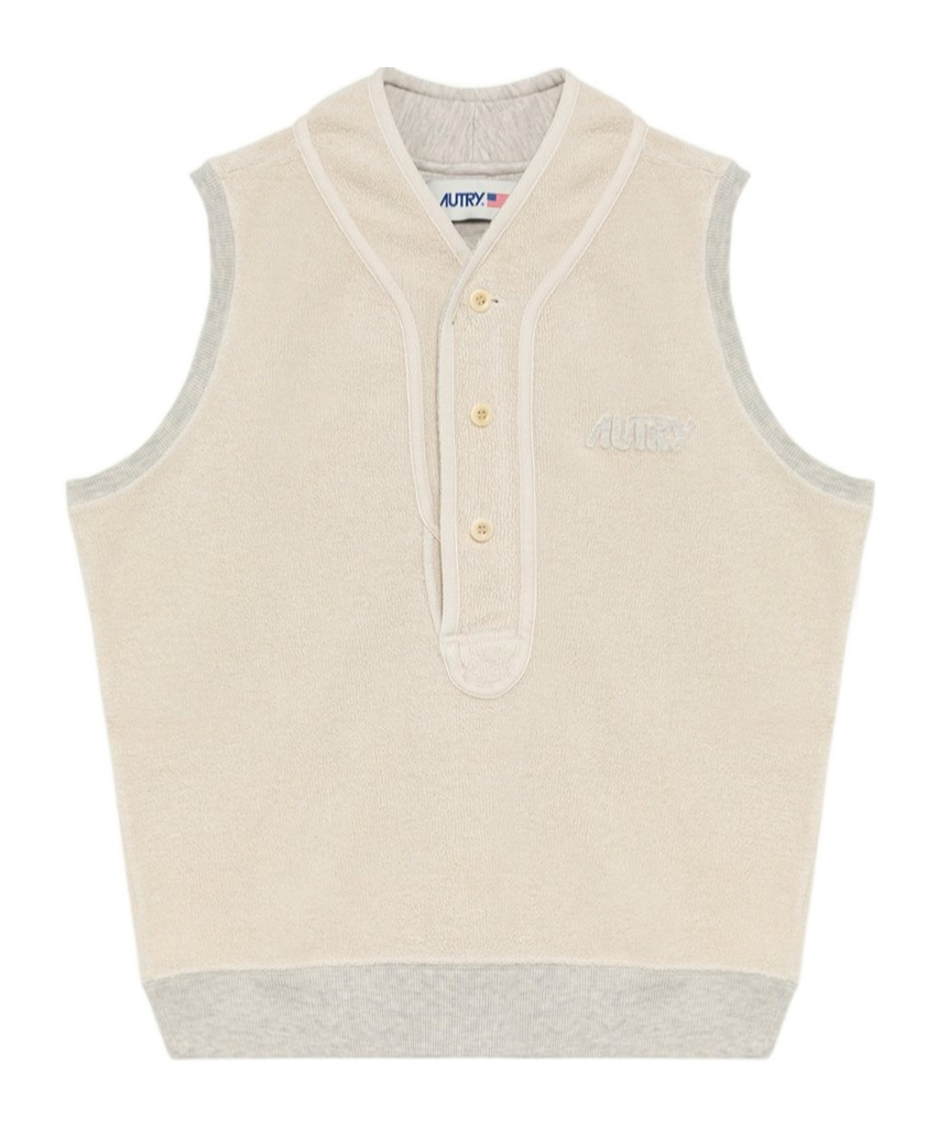Shop Autry Sleeveless Knit Vest In Nude